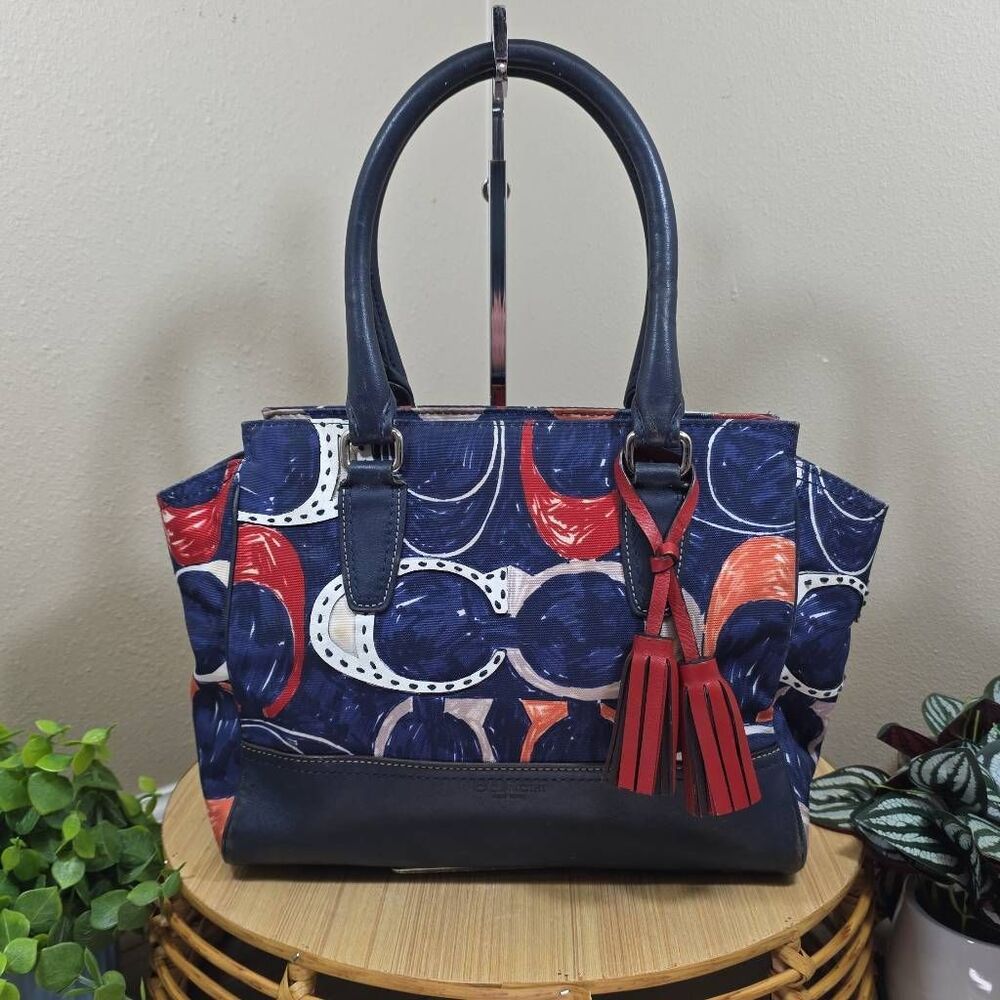 Coach Legacy Heritage Candace Carryall Signature Satchel F19951 Multicolor